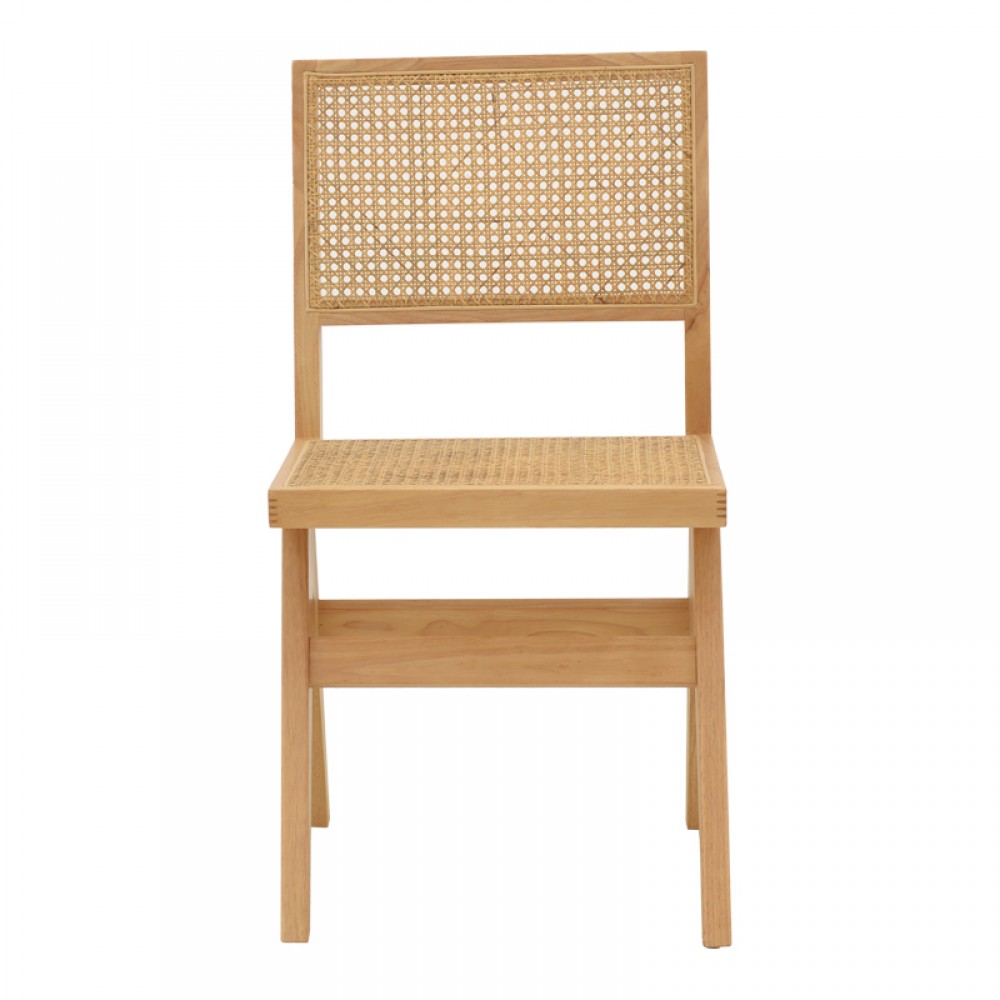 Καρέκλα Winslow Pakoworld Φυσικό Rubberwood 45X56X82Εκ