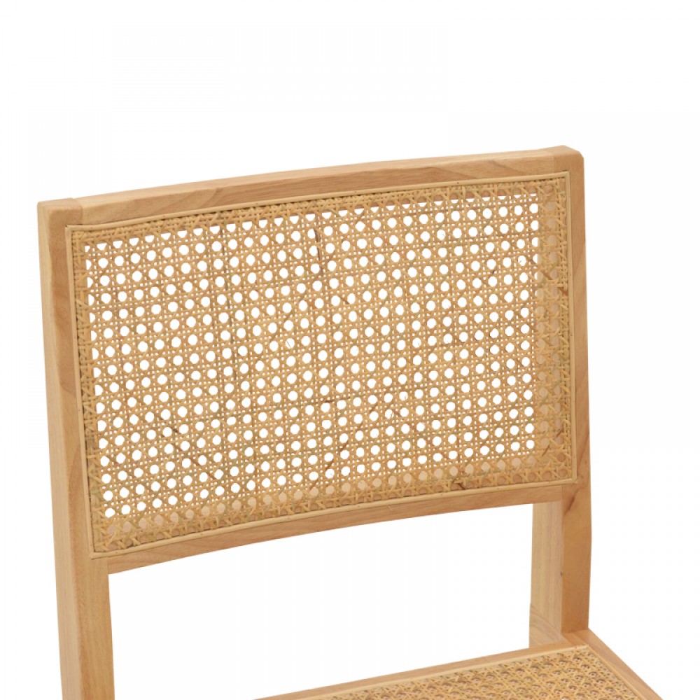 Καρέκλα Winslow Pakoworld Φυσικό Rubberwood 45X56X82Εκ