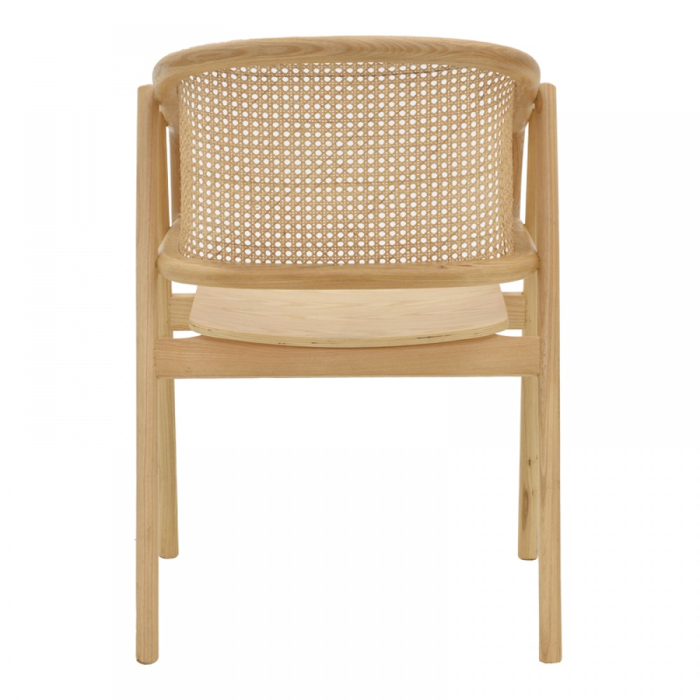 Πολυθρόνα Wenzy Pakoworld Φυσικό Rattan - Μασίφ Ξύλο Toon 59X58X78Εκ