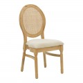 Καρέκλα Canco Pakoworld Φυσικό Rubberwood-Φυσικό Rattan 50X53X98Εκ