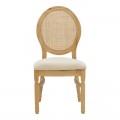 Καρέκλα Canco Pakoworld Φυσικό Rubberwood-Φυσικό Rattan 50X53X98Εκ