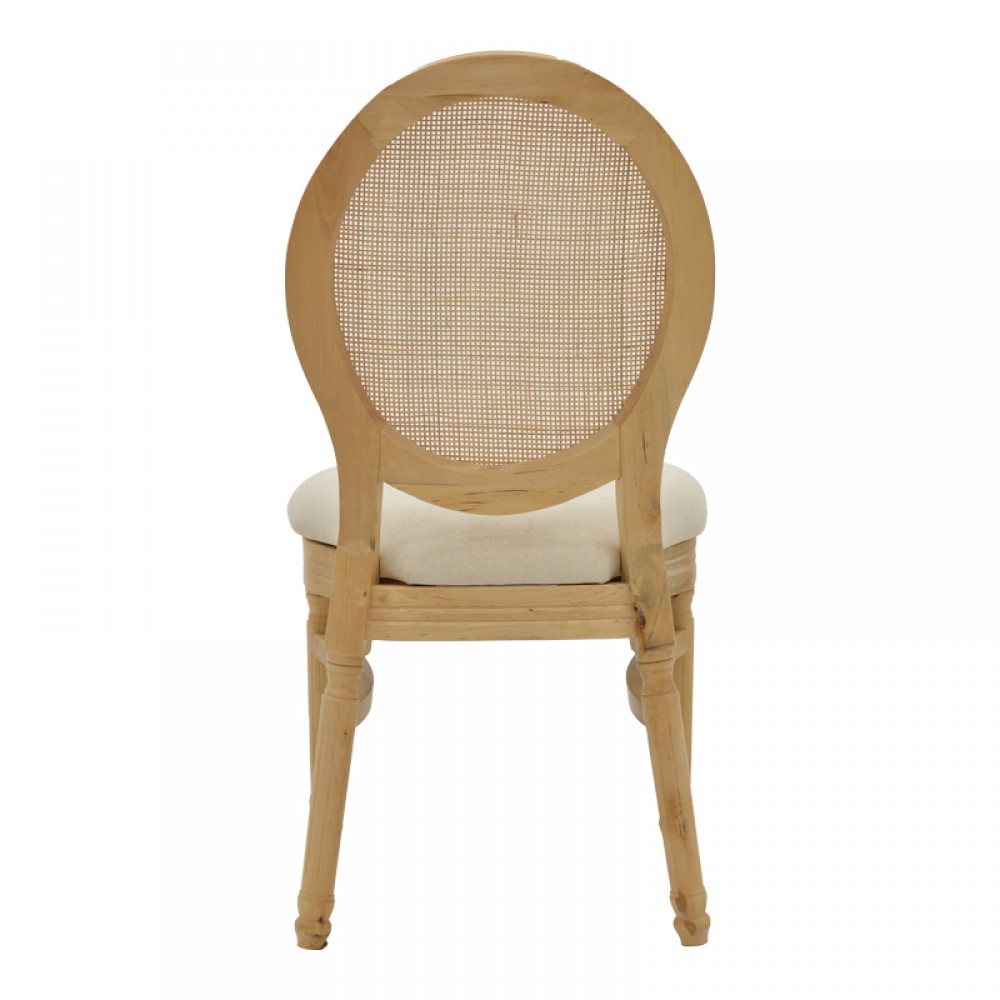 Καρέκλα Canco Pakoworld Φυσικό Rubberwood-Φυσικό Rattan 50X53X98Εκ
