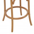Σκαμπό Μπαρ Thonet Pakoworld Φυσικό Ξύλο Οξιάς-Έδρα Φυσικό Rattan 41X50X105Εκ