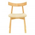 Καρέκλα Clareta Pakoworld Rubberwood-Σχοινί Σε Φυσική Απόχρωση 53X55X79Εκ
