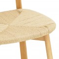 Καρέκλα Clareta Pakoworld Rubberwood-Σχοινί Σε Φυσική Απόχρωση 53X55X79Εκ