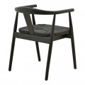 Πολυθρόνα Gernine Pakoworld Μαύρο Μασίφ Ξύλο Οξιάς Με Σχοινί 56X49X73Εκ