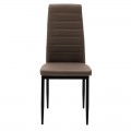 Καρέκλα Parker Pakoworld Pu Καφέ-Μαύρο Πόδι 42X48X98Εκ