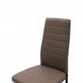 Καρέκλα Parker Pakoworld Pu Καφέ-Μαύρο Πόδι 42X48X98Εκ