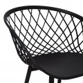 Πολυθρόνα Ezra Pakoworld Μαύρο Pp-Πόδι Μαύρο Μέταλλο 62.5X56X82Εκ