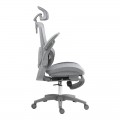 Καρέκλα Γραφείου Εργασίας Zenyk Pakoworld Mesh Σε Grey Απόχρωση 63X70X126Εκ