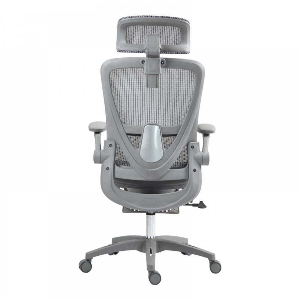 Καρέκλα Γραφείου Εργασίας Zenyk Pakoworld Mesh Σε Grey Απόχρωση 63X70X126Εκ