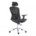Καρέκλα Γραφείου Εργασίας Mergi Pakoworld Μαύρο Mesh 62X63X120Εκ