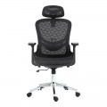 Καρέκλα Γραφείου Εργασίας Mergi Pakoworld Μαύρο Mesh 62X63X120Εκ