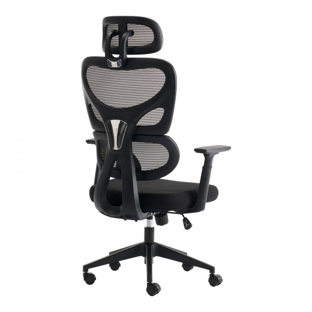 Καρέκλα Γραφείου Διευθυντή Cadrey Pakoworld Mesh Μαύρο 67X64X120-128Εκ