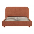 Κρεβάτι Salena Pakoworld Terracotta Ύφασμα 160X200Εκ