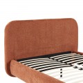 Κρεβάτι Salena Pakoworld Terracotta Ύφασμα 160X200Εκ