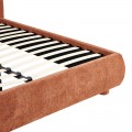 Κρεβάτι Salena Pakoworld Terracotta Ύφασμα 160X200Εκ