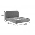 Κρεβάτι Salena Pakoworld Terracotta Ύφασμα 160X200Εκ