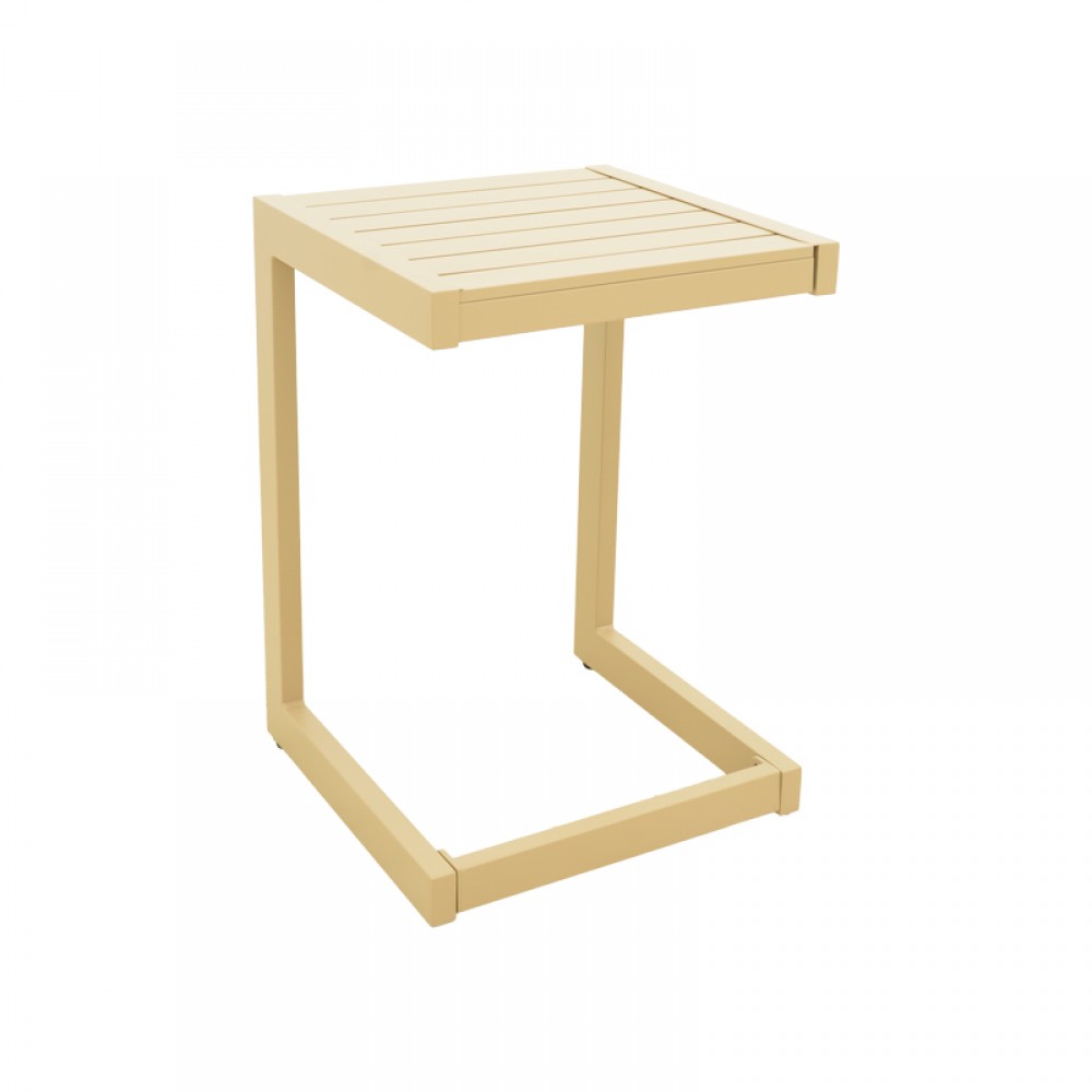 Τραπέζι Aether Pakoworld Cappuccino Αλουμίνιο 37.5X36.5X53Εκ