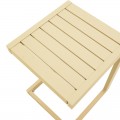 Τραπέζι Aether Pakoworld Cappuccino Αλουμίνιο 37.5X36.5X53Εκ