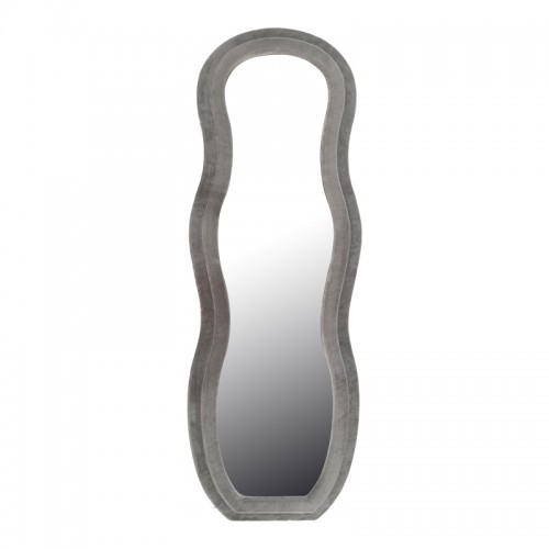 Καθρέπτης Glinde Inart Βελούδο Σε Γκρι Απόχρωση 50X3.3X150Εκ