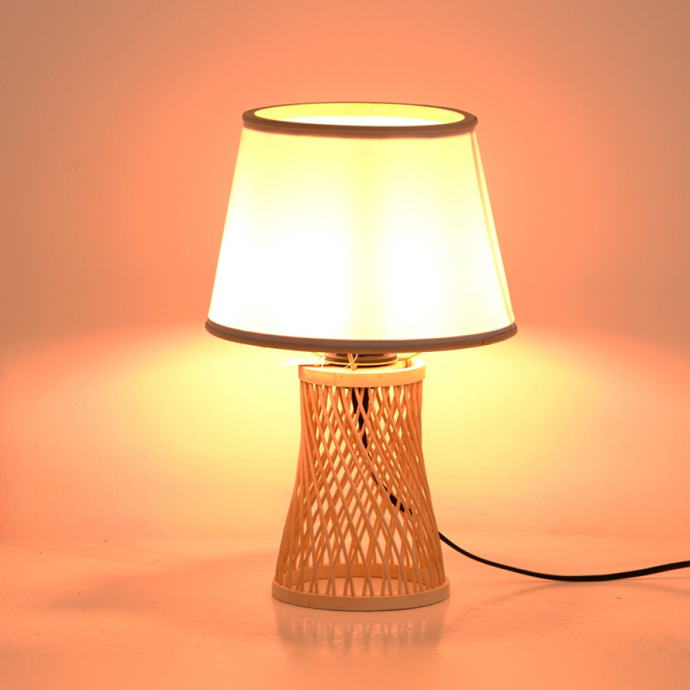 Επιτραπέζιο Φωτιστικό Kaldro Inart Ε27 Μπαμπού Σε Φυσική Απόχρωση Φ24X37Εκ