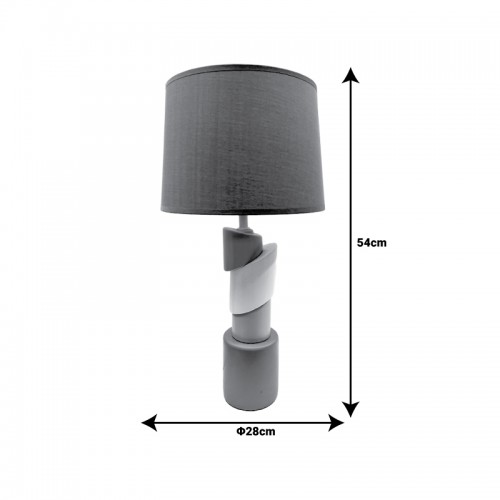 Επιτραπέζιο Φωτιστικό Frant Inart E27 Καφέ Κεραμικό-Μέταλλo Φ28X54Εκ