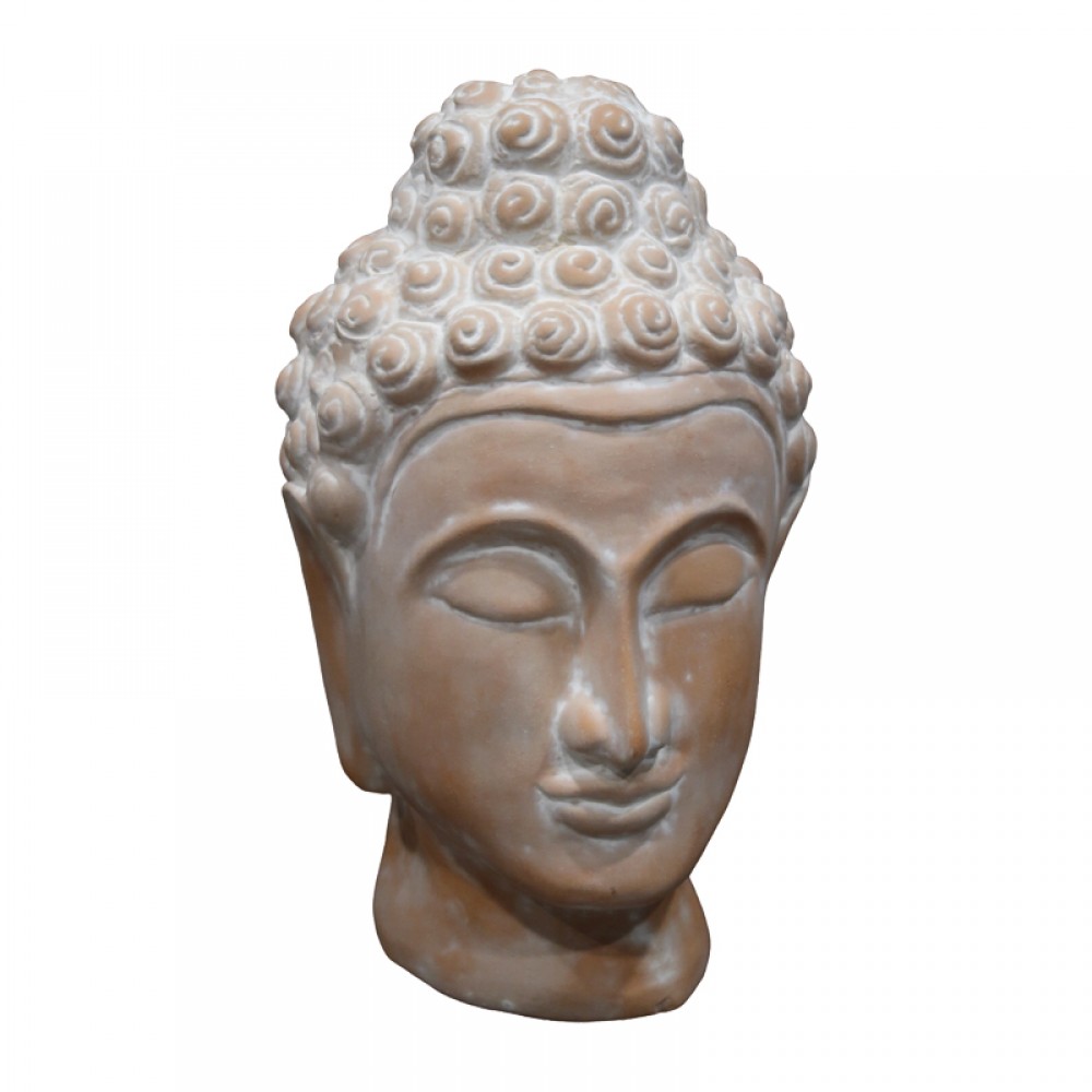 Επιτραπέζιο Διακοσμητικό Βούδας Rolia Inart Γκρι Terracotta 16X16X28Εκ