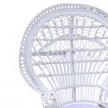 Πολυθρόνα Dorothy Inart Με Λευκό Μαξιλάρι-Λευκό Rattan 115X53X147Εκ