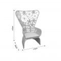 Πολυθρόνα Jake Inart Με Μπεζ Μαξιλάρι-Φυσικό Rattan 110X86X145Εκ
