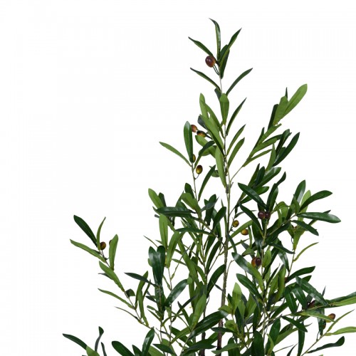 Διακοσμητικό Φυτό Olive Tree Σε Γλάστρα Inart Πράσινο Pp Υ120Εκ