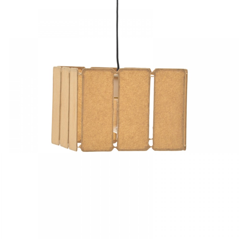 Φωτιστικό Οροφής Boxfo Inart Καφέ Press Papier-Μέταλλο 32X32X123Εκ