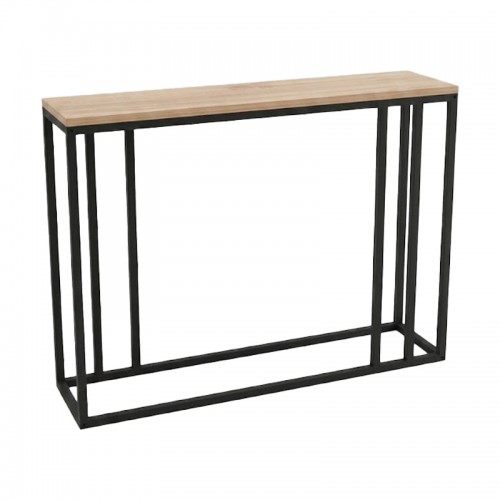 Κονσόλα Cansbia Pakoworld Oak Με Μαύρο Μέταλλο 100X25X75Εκ