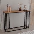 Κονσόλα Cansbia Pakoworld Oak Με Μαύρο Μέταλλο 100X25X75Εκ