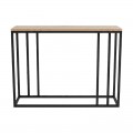 Κονσόλα Cansbia Pakoworld Oak Με Μαύρο Μέταλλο 100X25X75Εκ