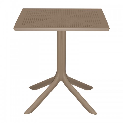 Τραπέζι Groovy Pakoworld Pp Διατρητο Cappuccino 60X60X76Εκ