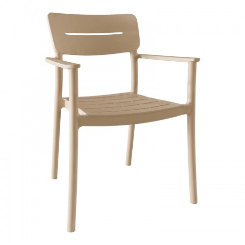 Πολυθρόνα Pilma Pakoworld Cappuccino Pp 57X54X82Εκ
