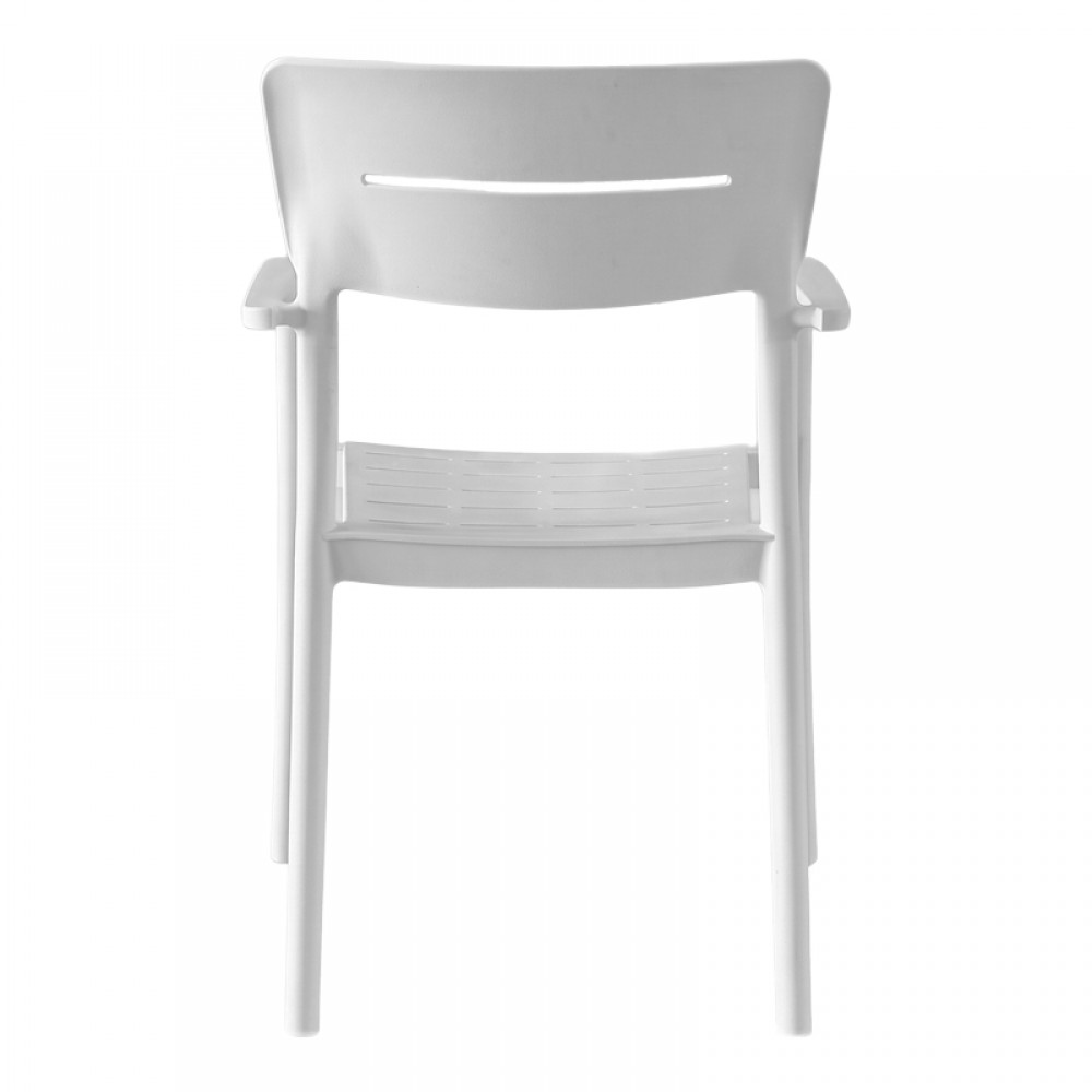 Πολυθρόνα Pilma Pakoworld Λευκό Pp 57X54X82Εκ
