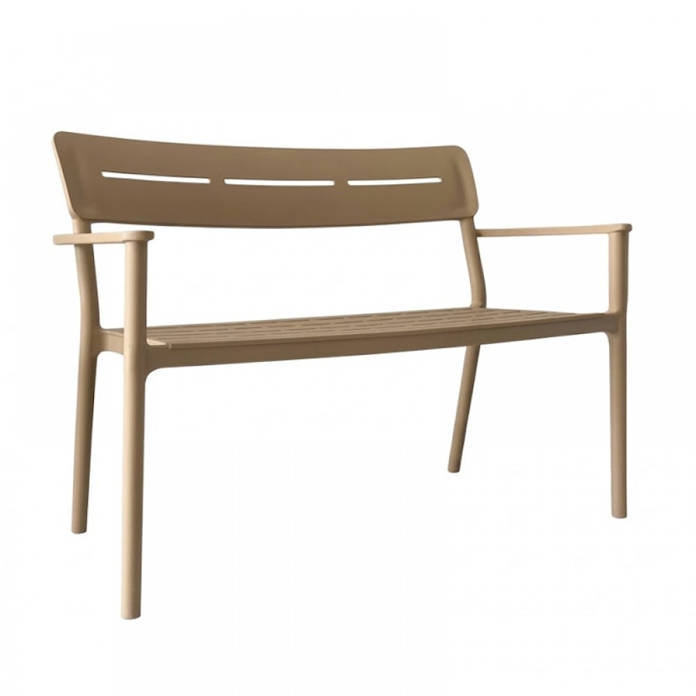 Παγκάκι Διθέσιο Cadrin Pakoworld Cappuccino Pp 117X60X83Εκ