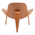 Πολυθρόνα Vilma Pakoworld Pu Μαύρο- Plywood Καρυδί 90X76.5X74.5Εκ
