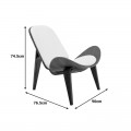 Πολυθρόνα Vilma Pakoworld Pu Μπεζ- Plywood Καρυδί 90X76.5X74.5Εκ