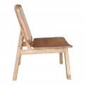 Πολυθρόνα Viborg Pakoworld Φυσικό Teak Ξύλο-Φυσικό Rattan 60X75X87Εκ