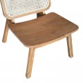 Πολυθρόνα Viborg Pakoworld Φυσικό Teak Ξύλο-Φυσικό Rattan 60X75X87Εκ
