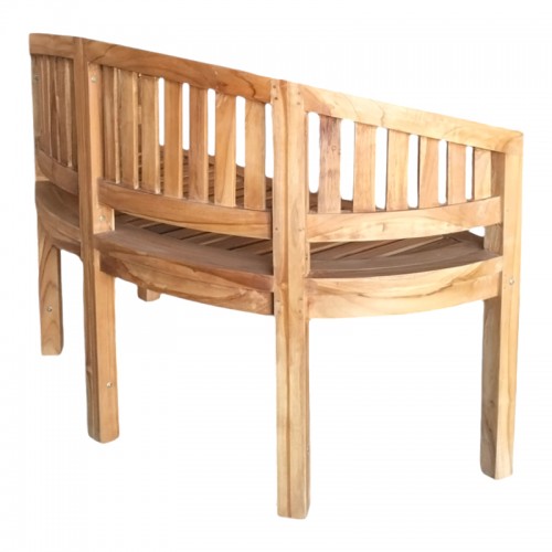 Καναπές Διθέσιος Coren Pakoworld Φυσικό Teak Ξύλο 130X61X87Εκ