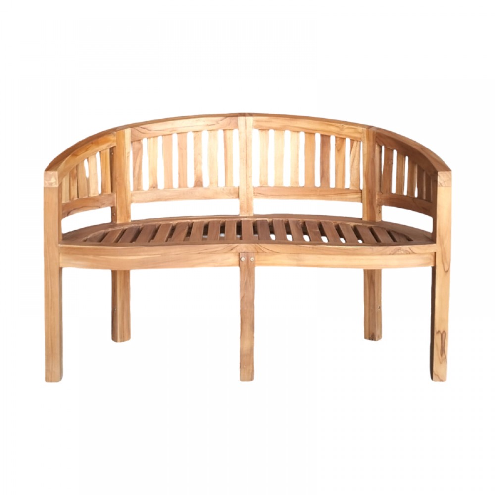 Καναπές Διθέσιος Coren Pakoworld Φυσικό Teak Ξύλο 130X61X87Εκ