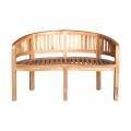 Καναπές Διθέσιος Coren Pakoworld Φυσικό Teak Ξύλο 130X61X87Εκ