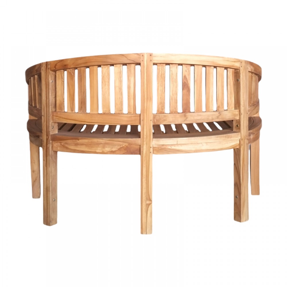 Καναπές Διθέσιος Coren Pakoworld Φυσικό Teak Ξύλο 130X61X87Εκ