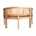 Καναπές Διθέσιος Coren Pakoworld Φυσικό Teak Ξύλο 130X61X87Εκ