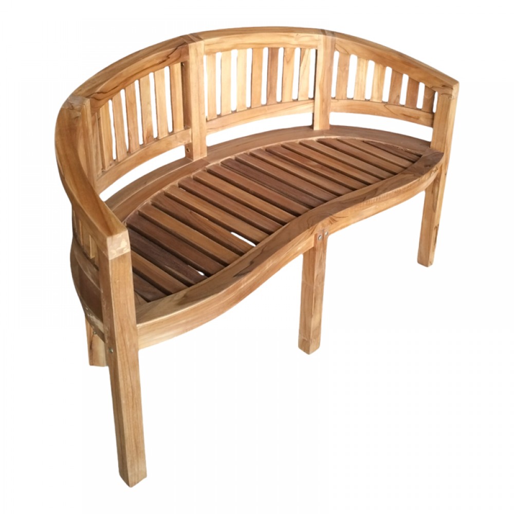 Καναπές Διθέσιος Coren Pakoworld Φυσικό Teak Ξύλο 130X61X87Εκ