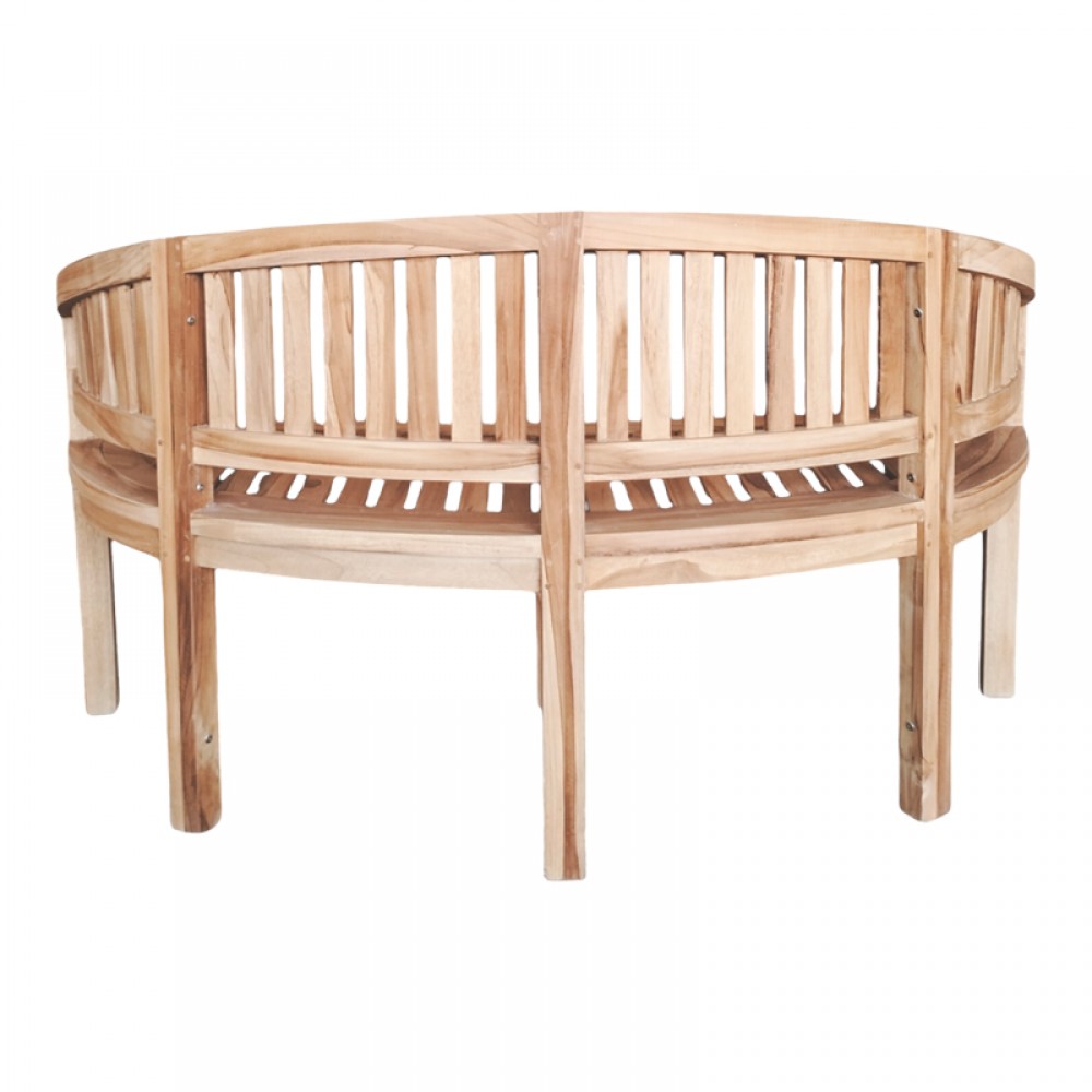 Καναπές Τριθέσιος Coren Pakoworld Φυσικό Teak Ξύλο 150X61X87Εκ